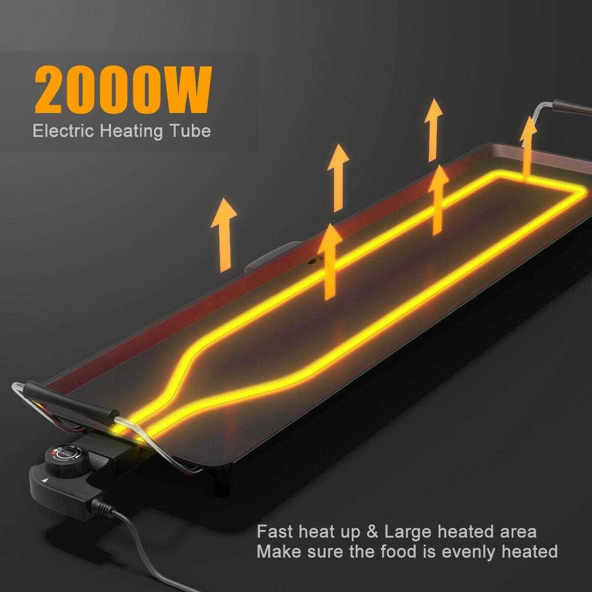 Costway Electric Teppanyaki Table Top Grill Griddle BBQ Barbecue Nonstick Camping