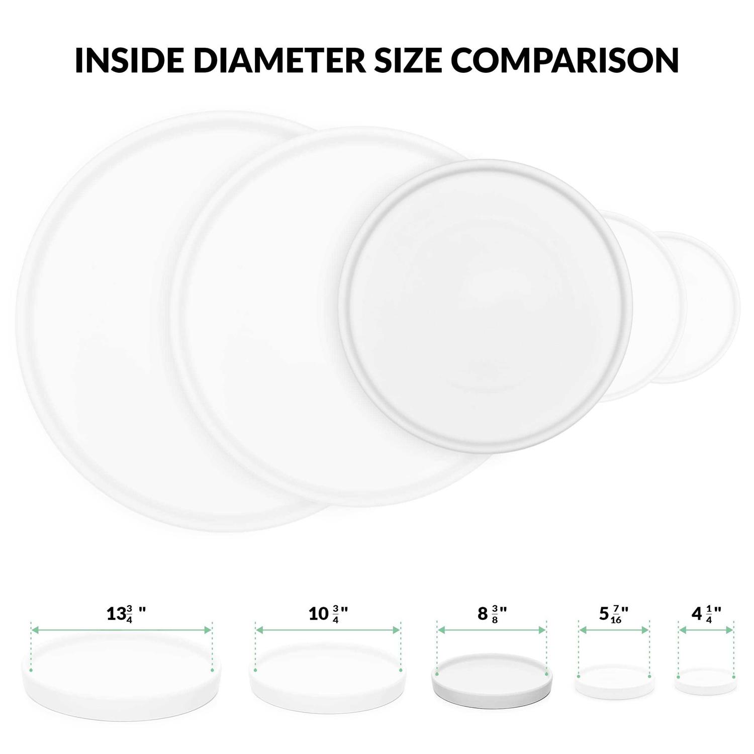 Willowy Matte White ceramic Pot Saucer Drainage Tray