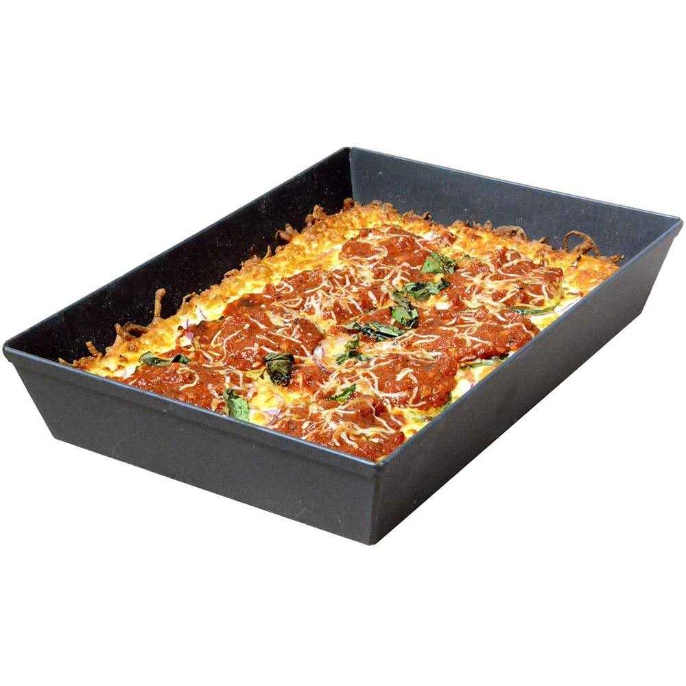 LloydPans Kitchenware 10 by 14 Inch Detroit Style Pizza Pan USA Made Hard-Anodized
