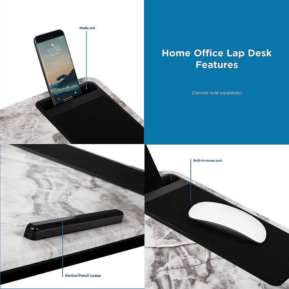 Lapgear Home Office Lap Desk with Mouse Pad and Phone Holder