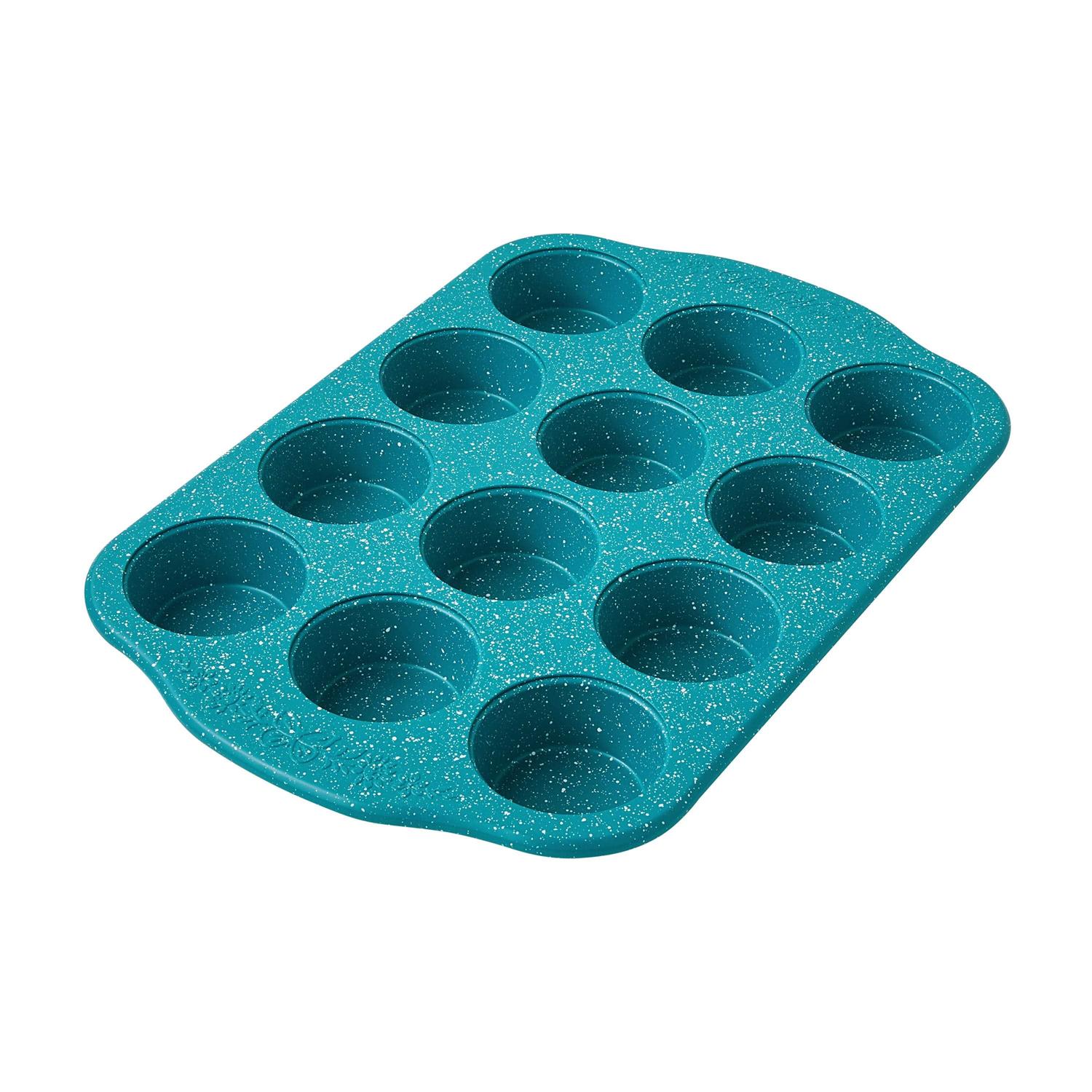 The Pioneer Woman Teal Speckle Timeless 12-Cavity Nonstick Muffin Pan