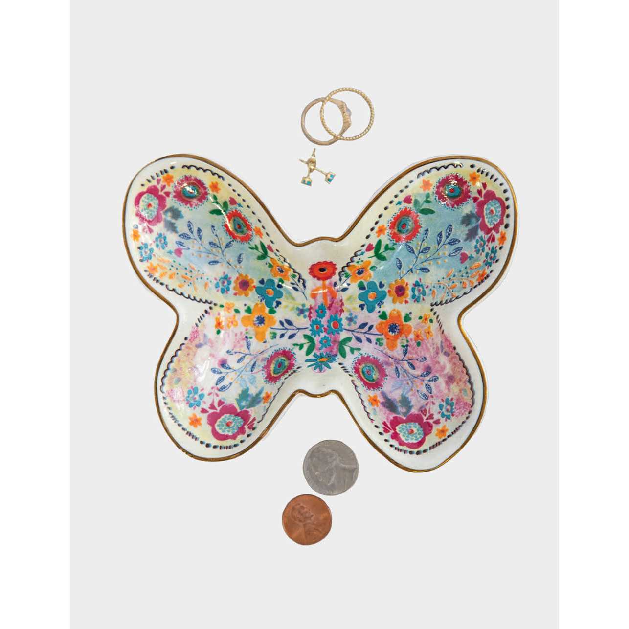 Natural Life Butterfly Trinket Bowl