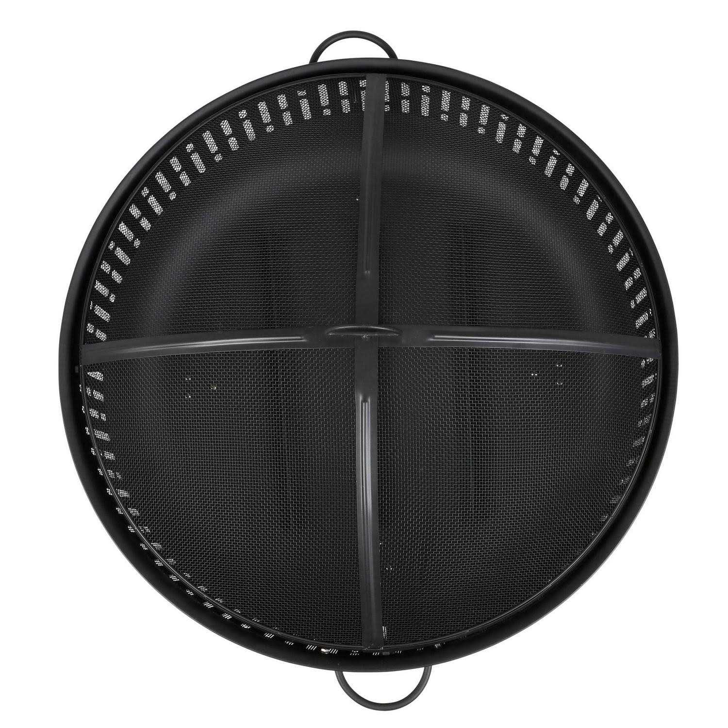 allen + roth 31.5-in W Black Steel Wood-Burning Fire Pit OFW604R