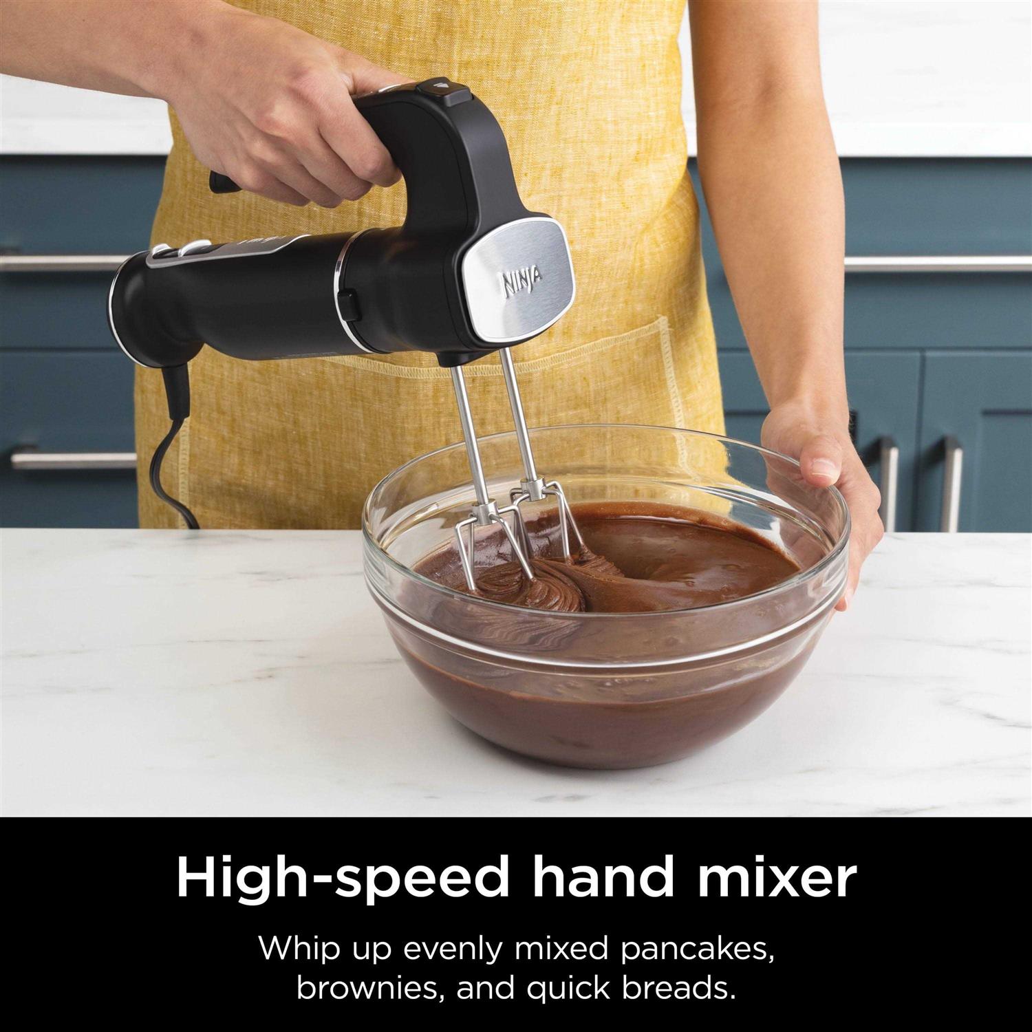 Ninja Foodi Power Mixer System, Black Immersion Blender and Hand-Mixer Combo