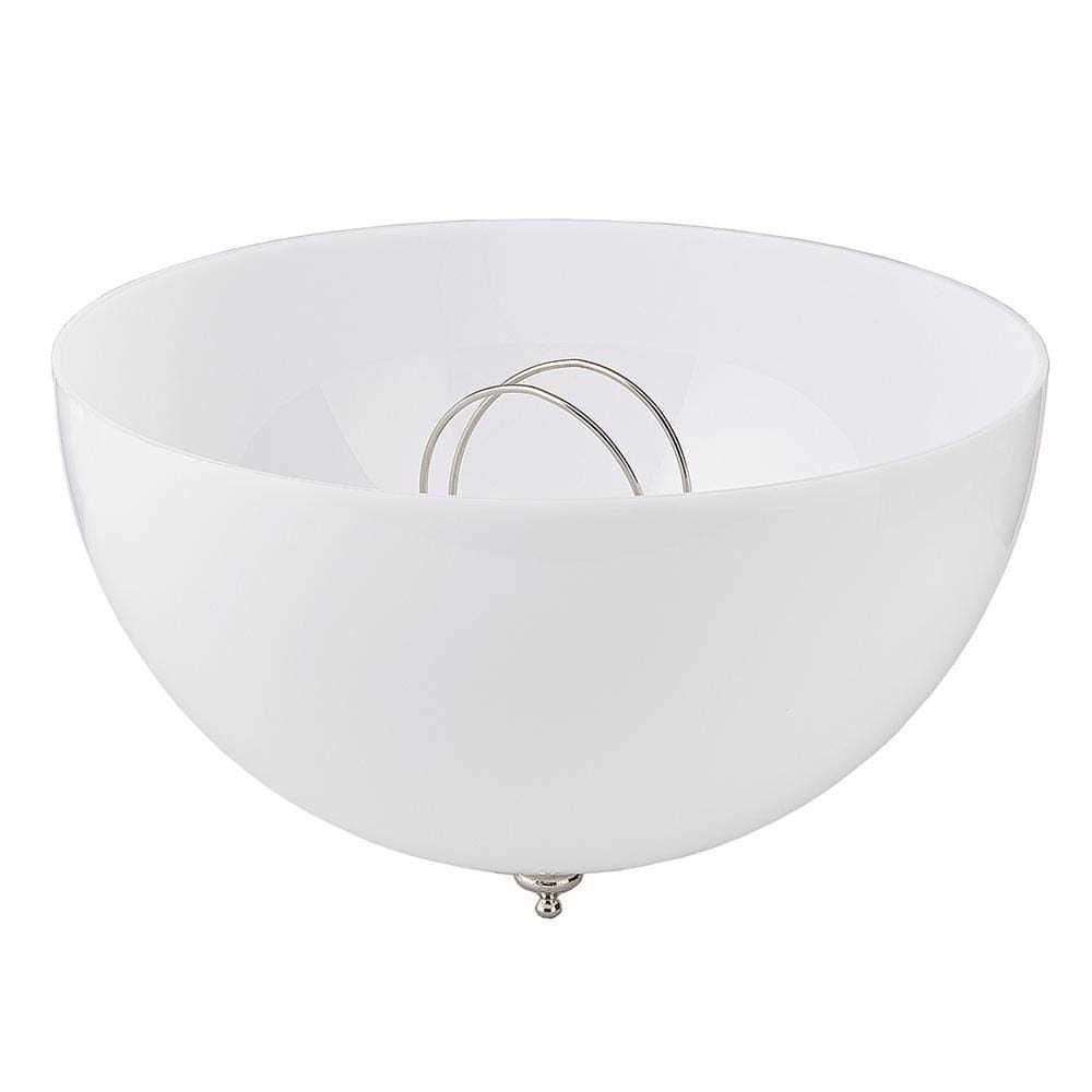 8 in. White Acrylic Dome Clip-On Flushmount Lamp Shade for Bulb-Only Light Fixtures