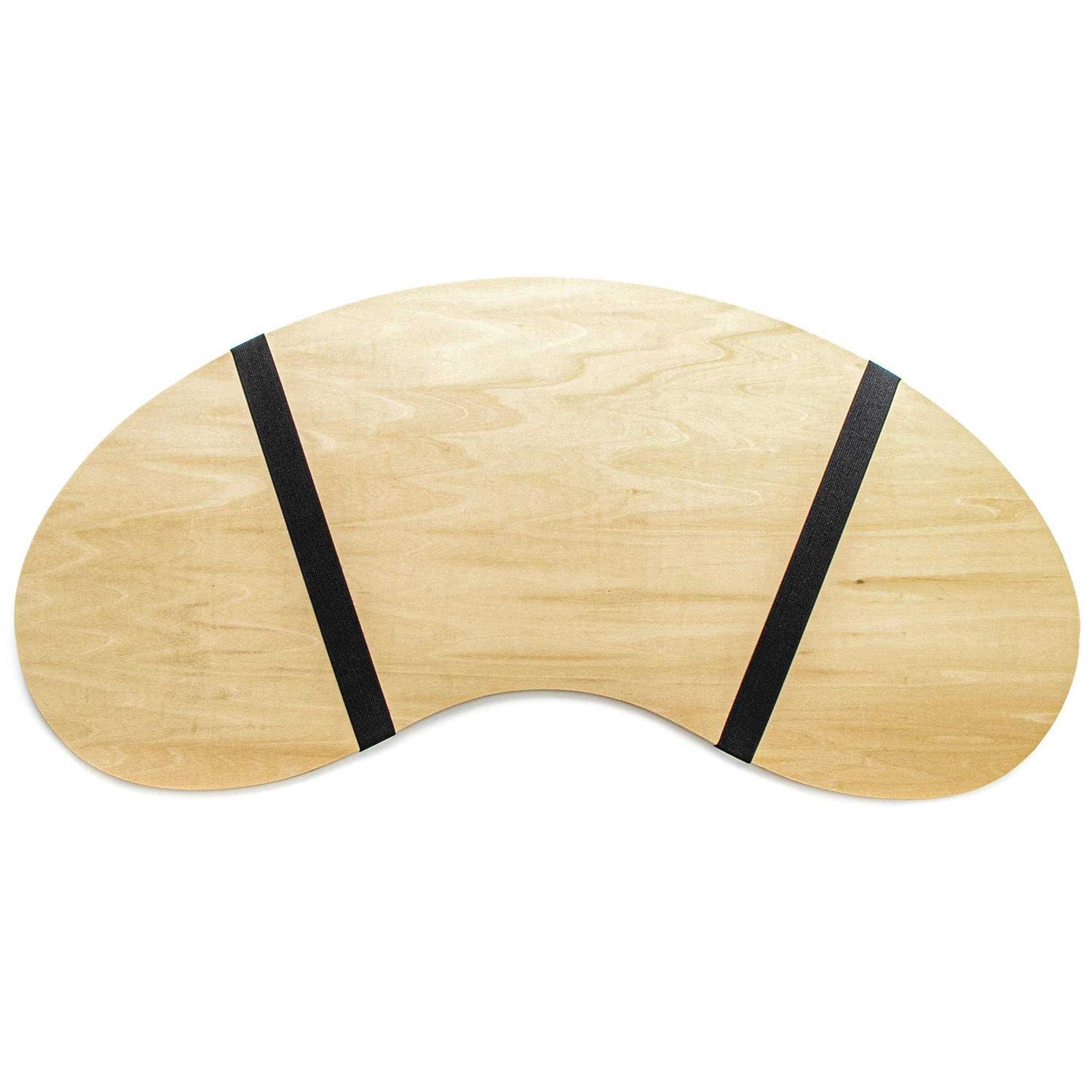 32 Portable Curved Shape Light Wood Lap Desk by Trademark Innovations