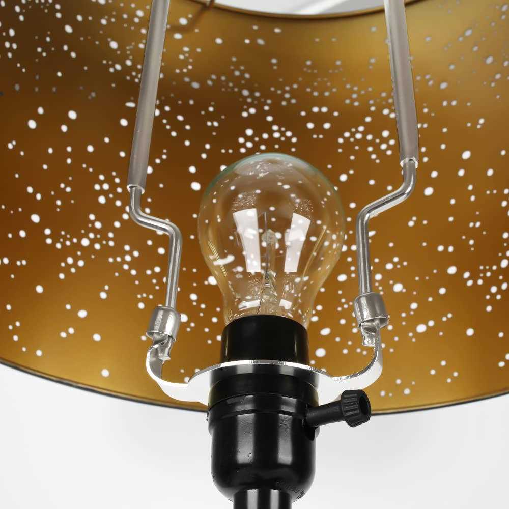 8 9 10 11 12 inch Lamp Shade Harp Holder, ALUCSET Adjustable Lamp Harp Kit, Fit Both Standard Lamp Rod and E14 E26 E27 Light Base UNO Fitter Adapter