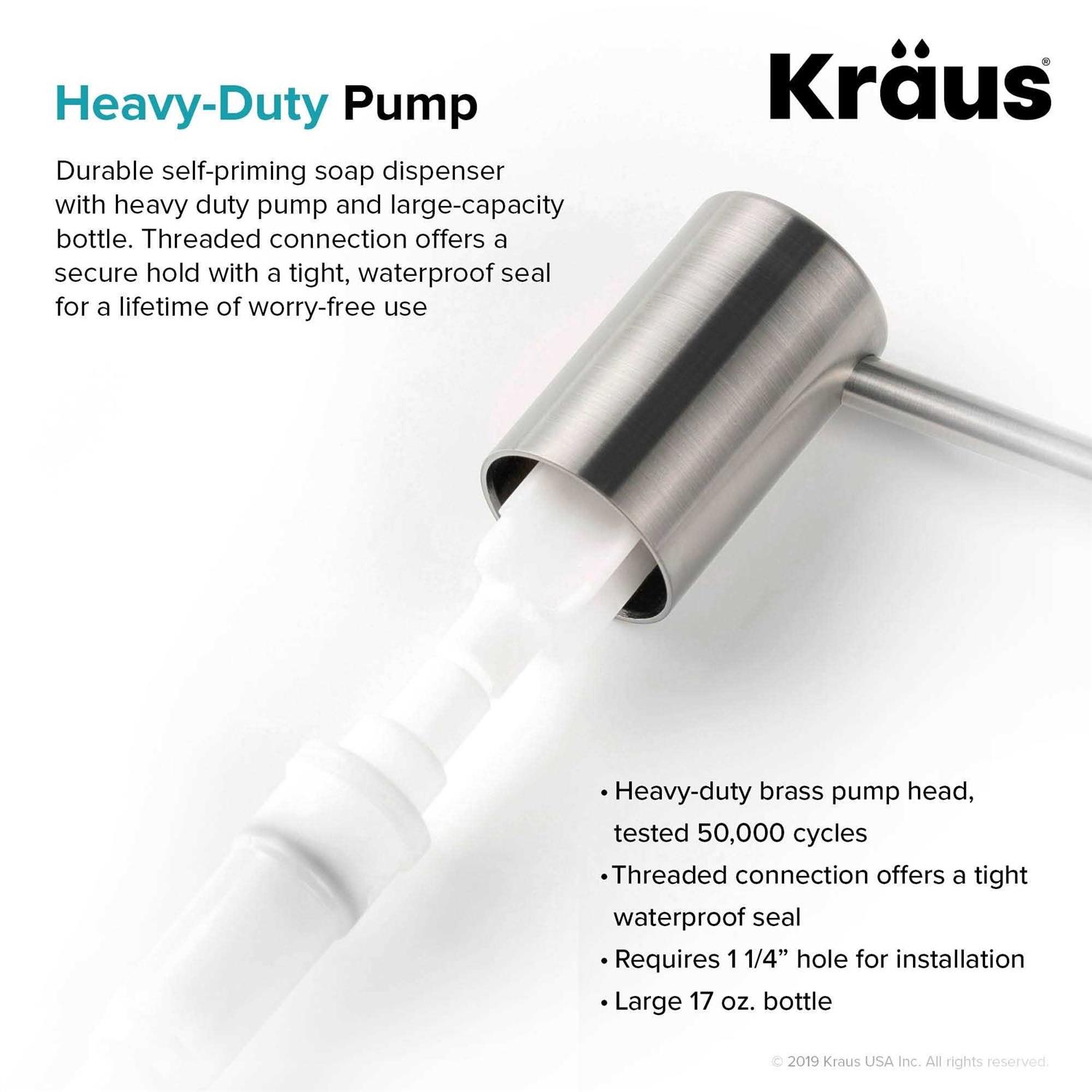 Kraus Kitchen Soap and Lotion Dispenser KSD-43SS