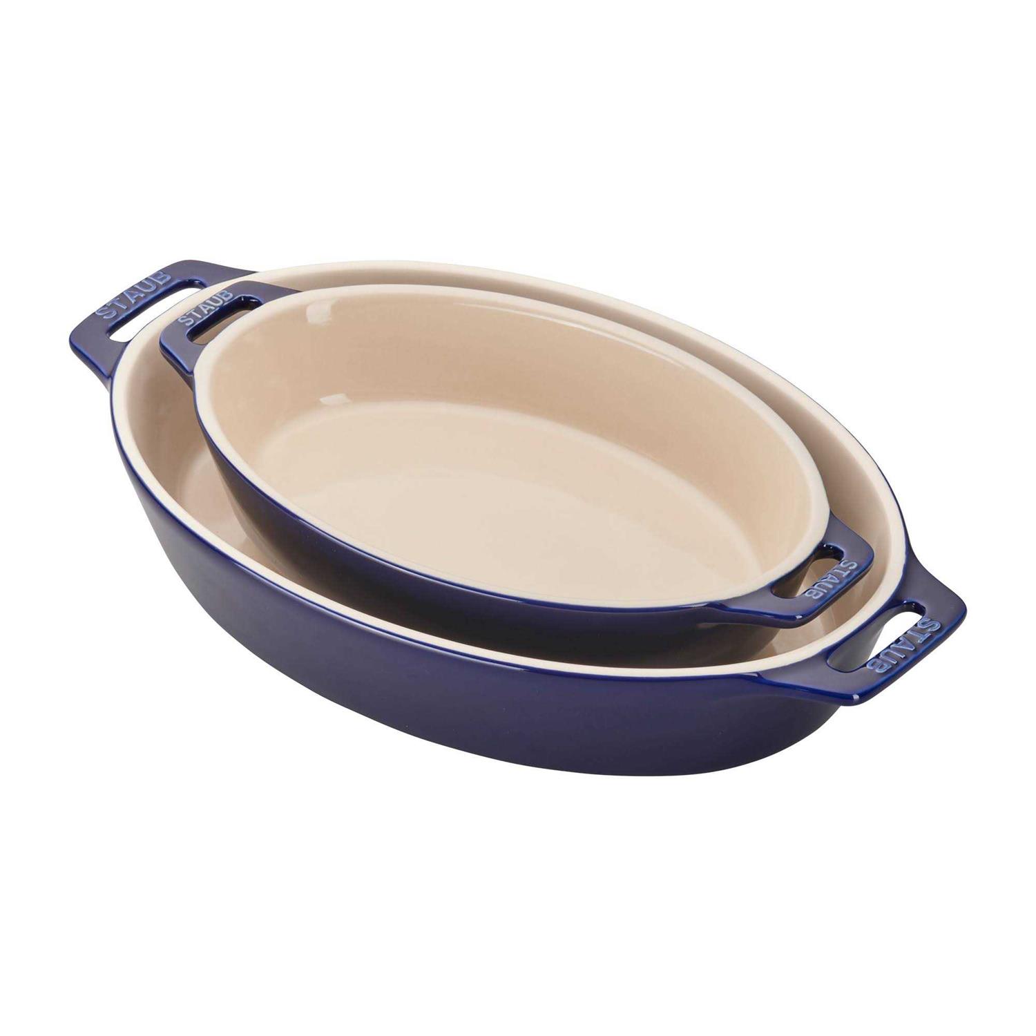 Staub 2-Piece Ceramic Oval Baking Dish Set