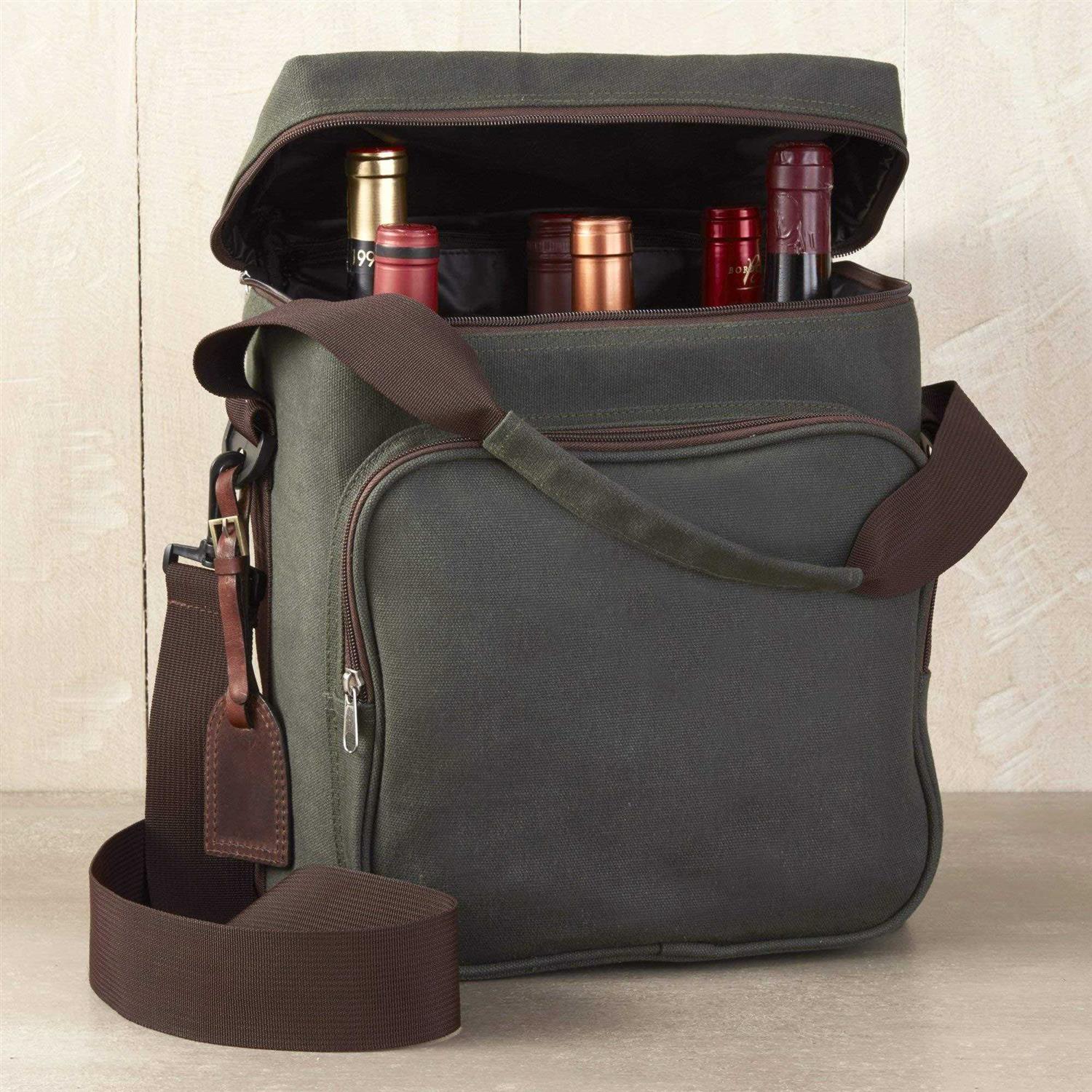 Wine Enthusiast 6-Bottle Wine Bag