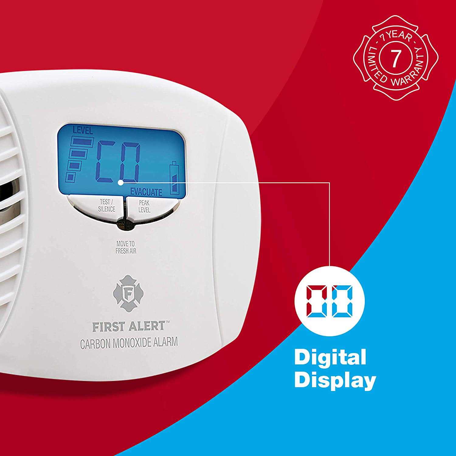 First Alert Plug-In Carbon Monoxide Alarm with Digital Display