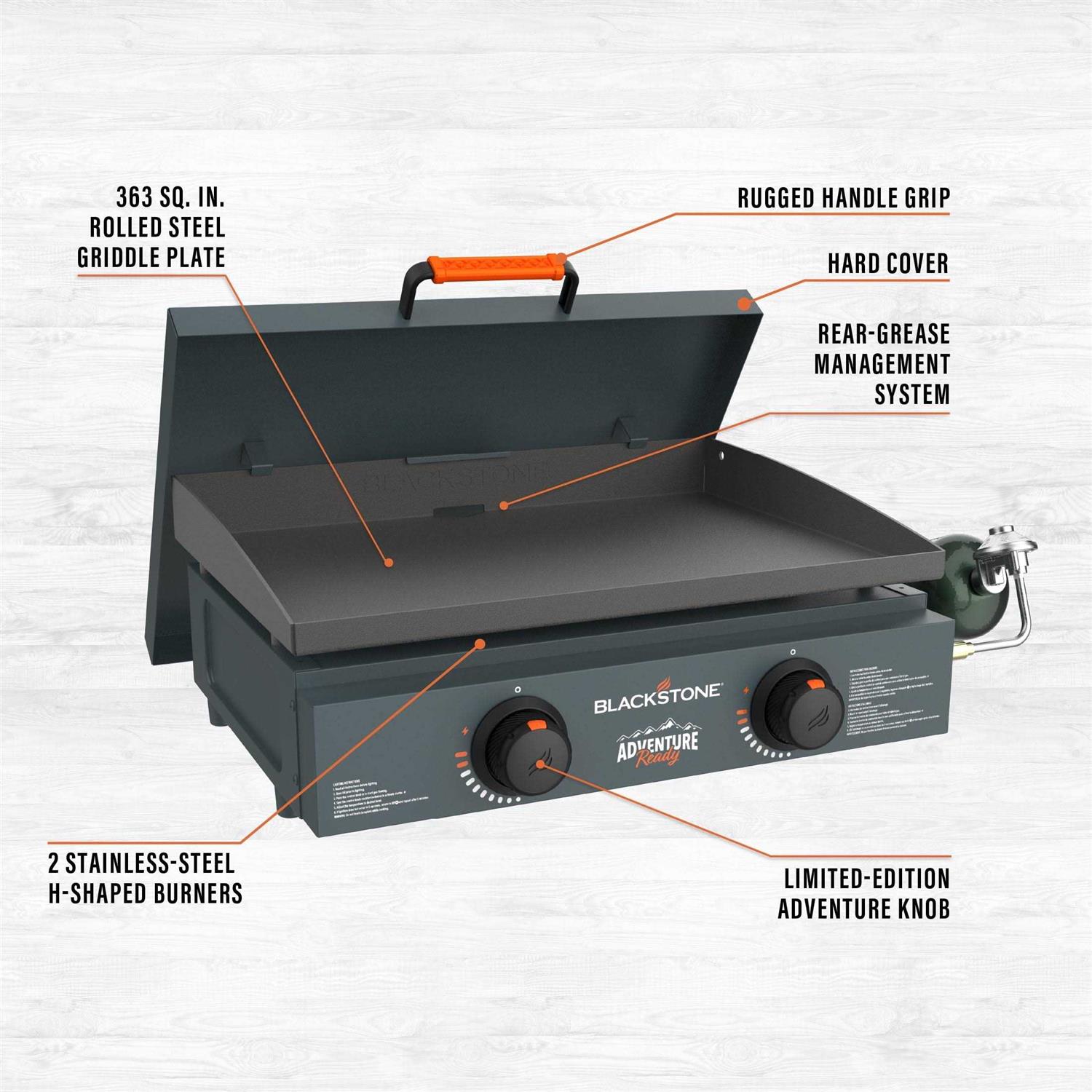 Blackstone Adventure Ready 22 Propane Griddle Gift Set in Smokey Mtn