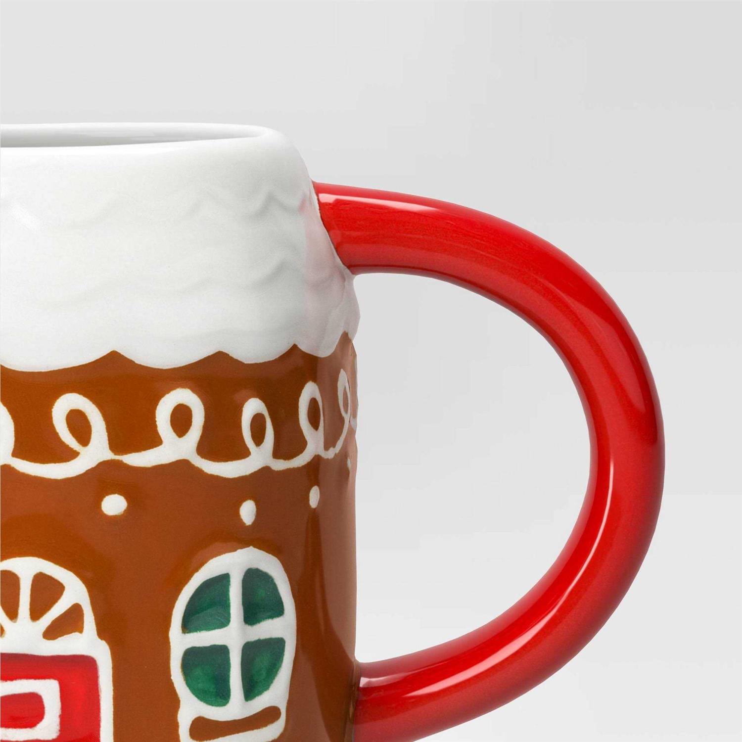 Wondershop 14oz Christmas Earthenware Gingerbread House Mug