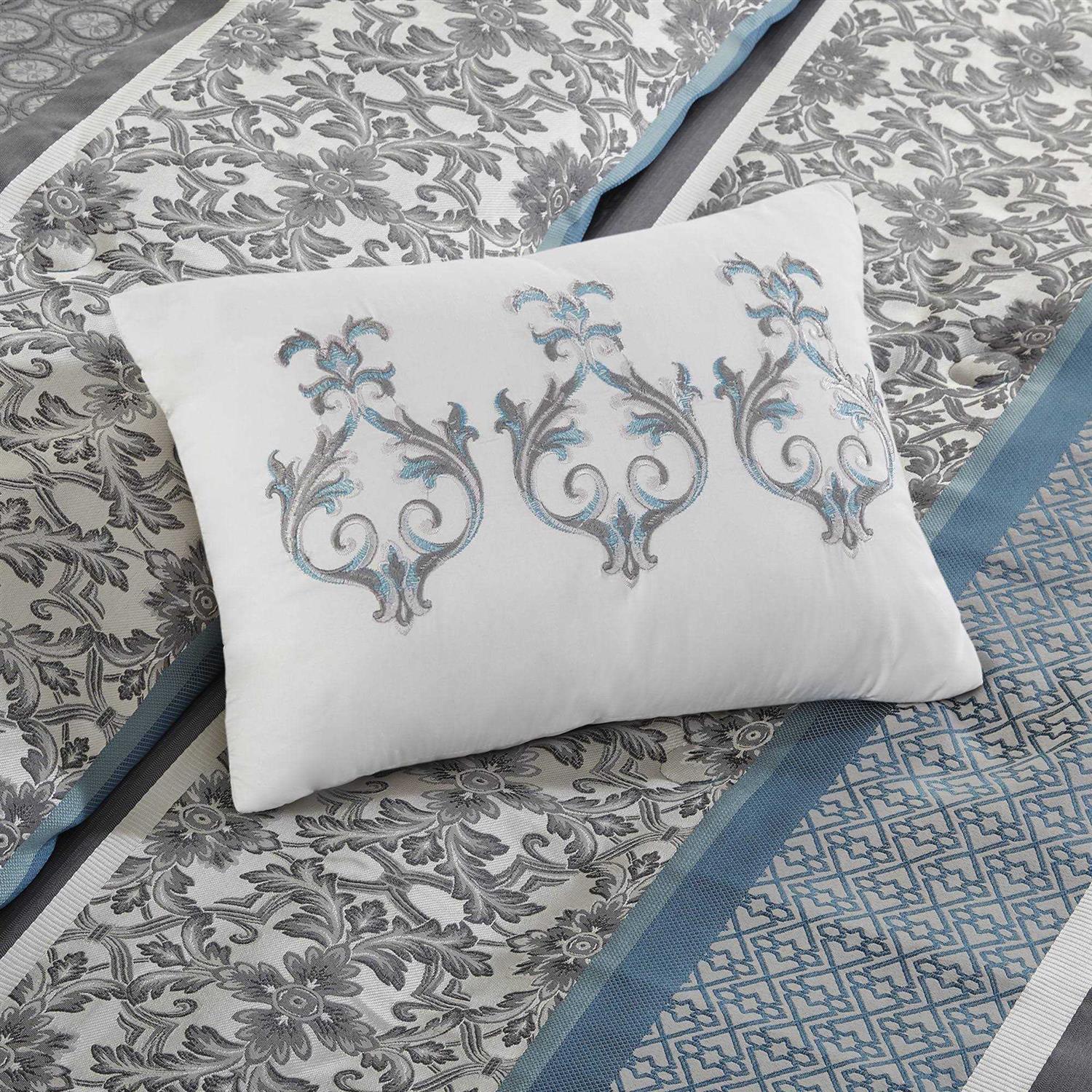 Mainstays Princeton Stripe 7 Piece Comforter Bedding Set