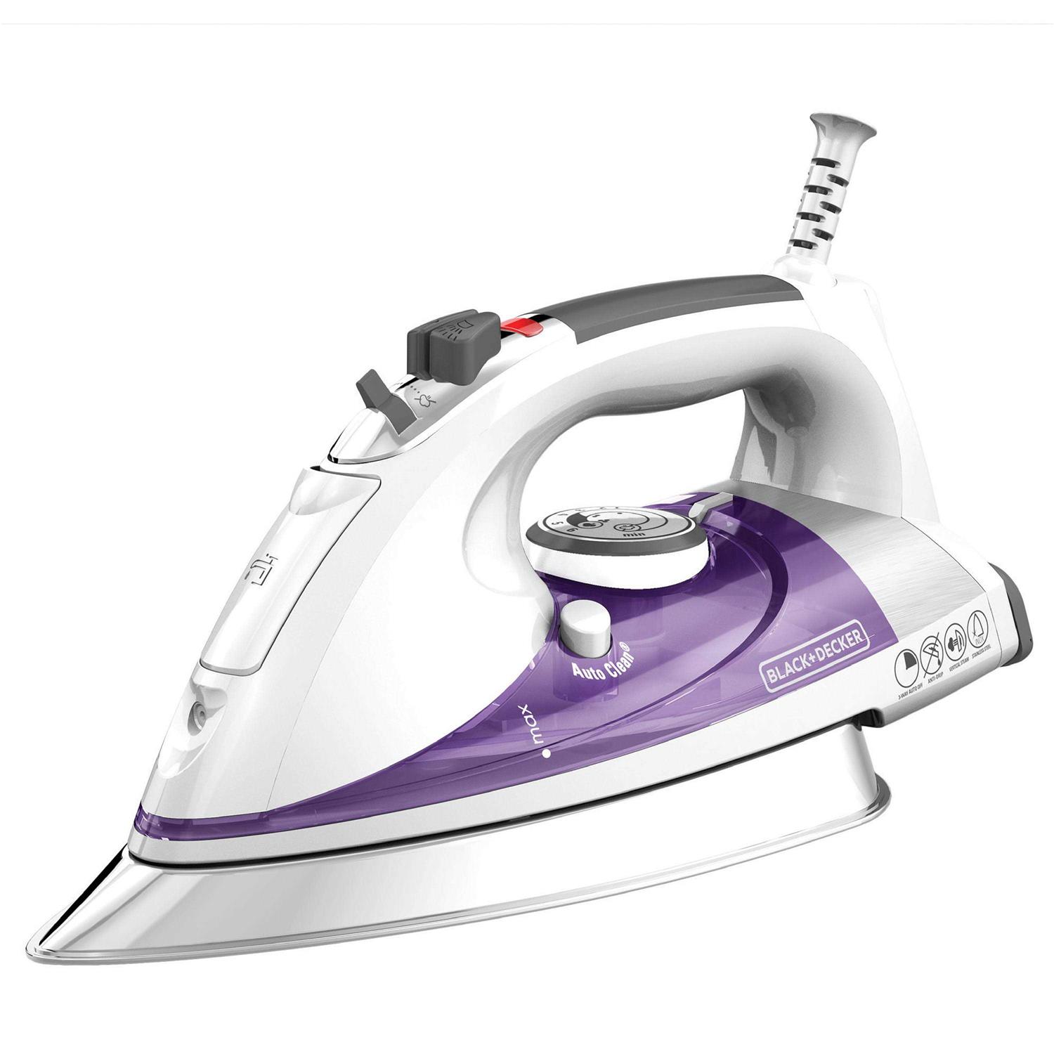 Black+decker Professional Steam Iron with Stainless Steel Soleplate