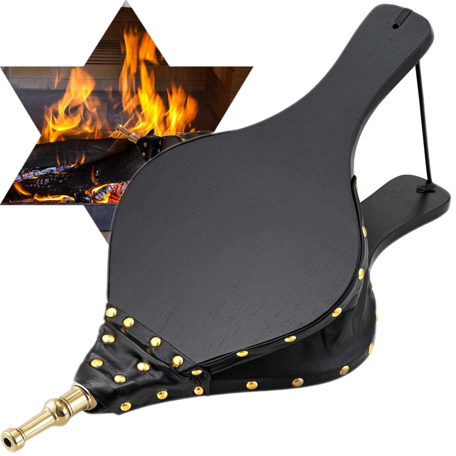 Amagabeli Fireplace Bellows 17x 7.5 Large Wood Air Blower Outdoor Model Number