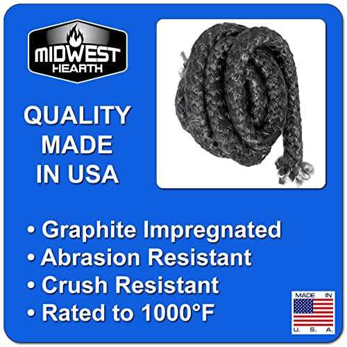 Midwest Hearth Wood Stove Replacement Gasket Kit for Woodburning Stoves