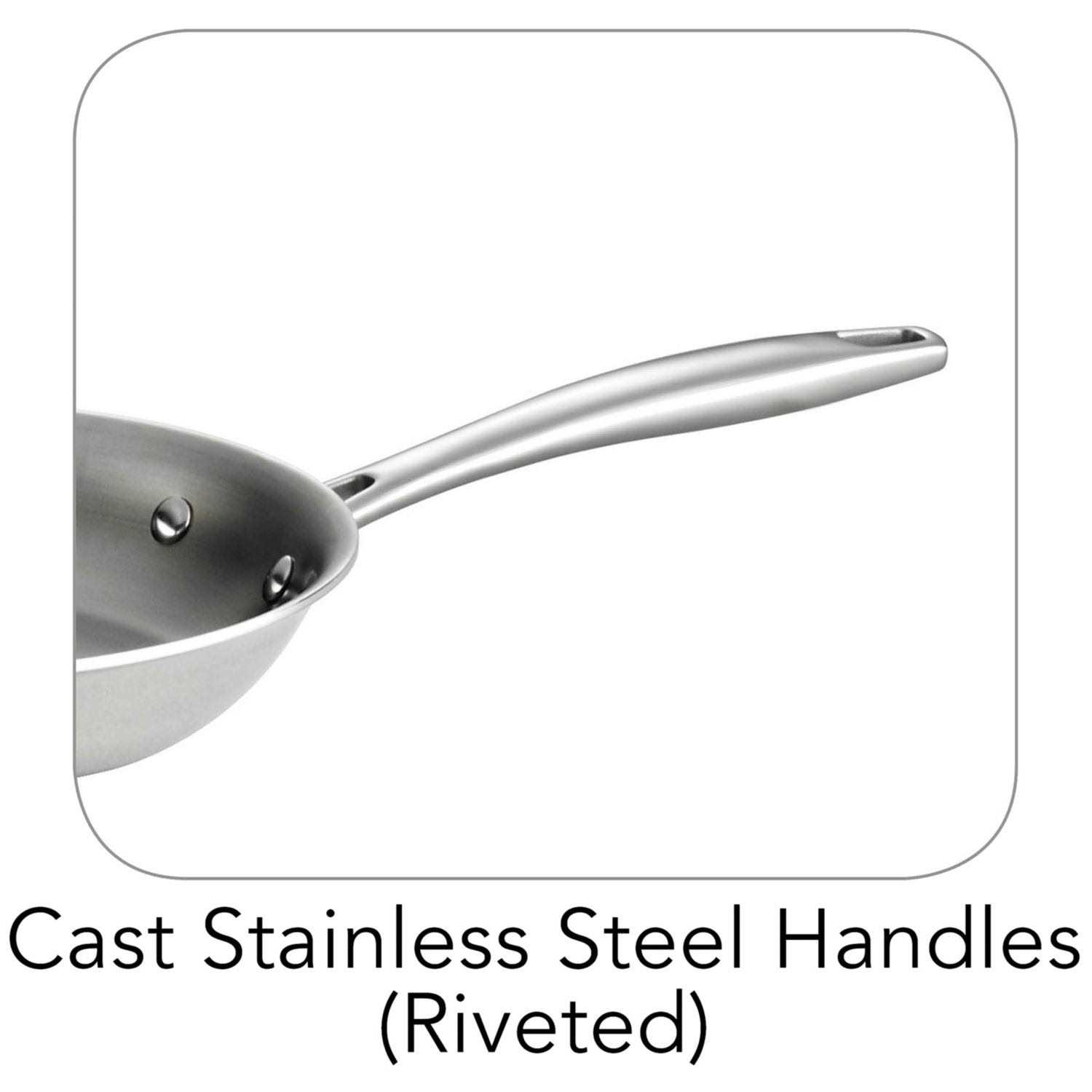 Tramontina Gourmet Stainless Steel Tri-Ply Clad Fry Pan