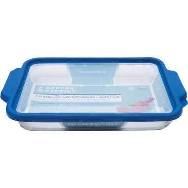Anchor Hocking 13208L20 3-Quart Bake Dish With Blueberry TrueFit Lid