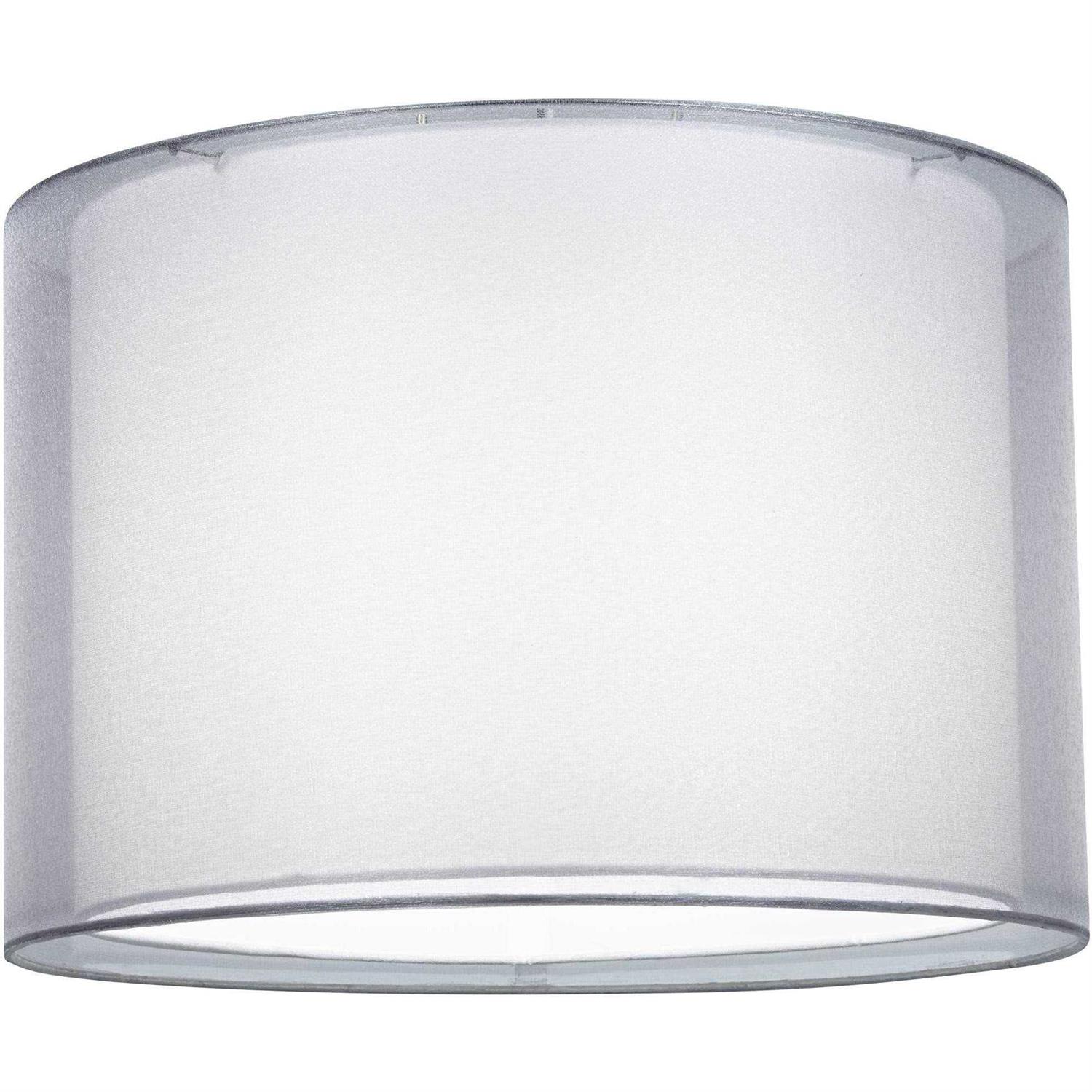 Springcrest Silver and White Double Sheer Shade 12x12x9