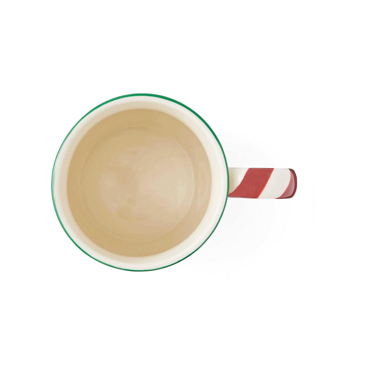 Spode Christmas Tree Mug with Peppermint Handles