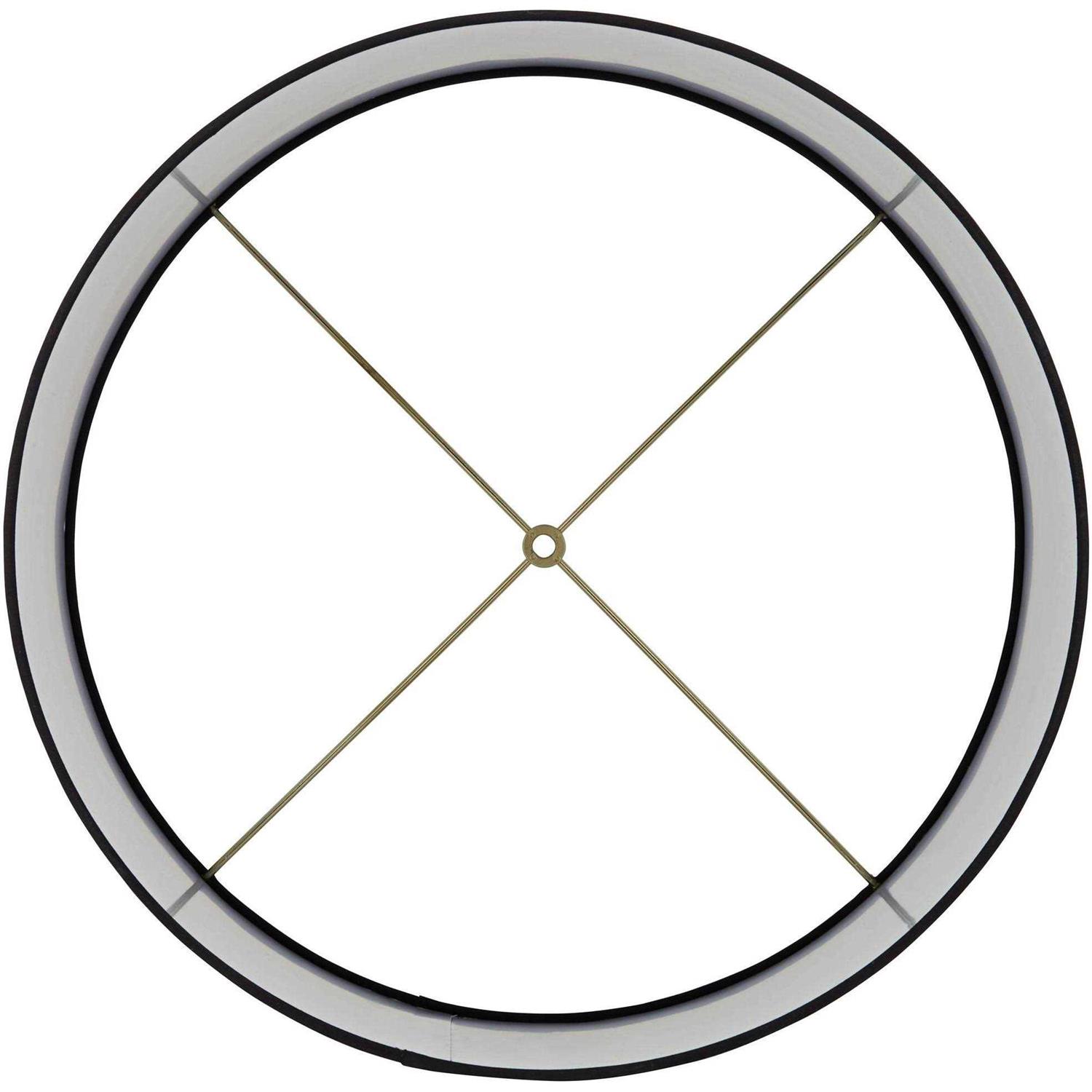 Springcrest Black Faux Silk Large Tapered Drum Lamp Shade Top x Bottom x Slant x High Replacement with Harp and