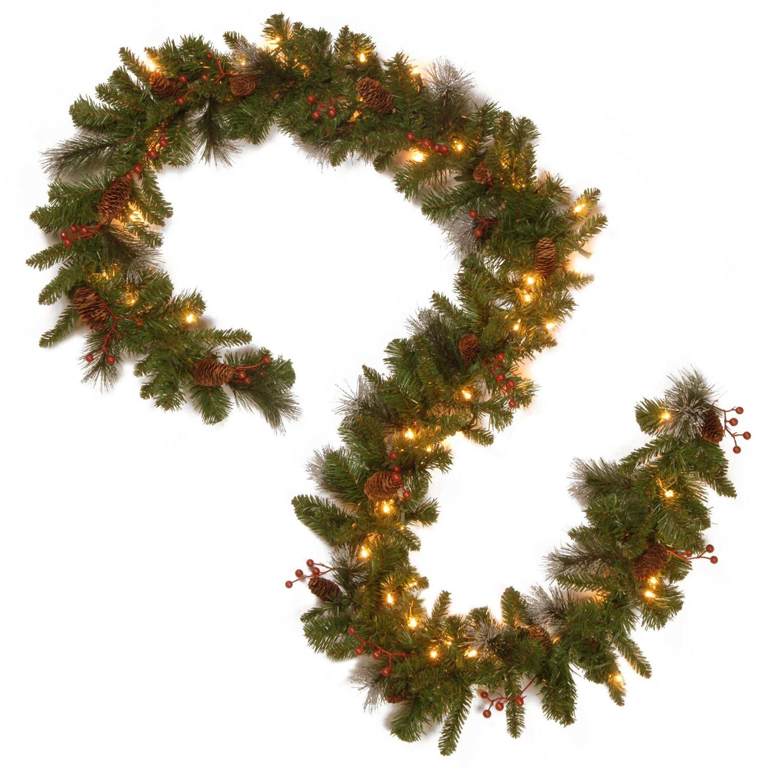 National Tree Company 9 ft. Crestwood Spruce Pre-Lit LED Garland