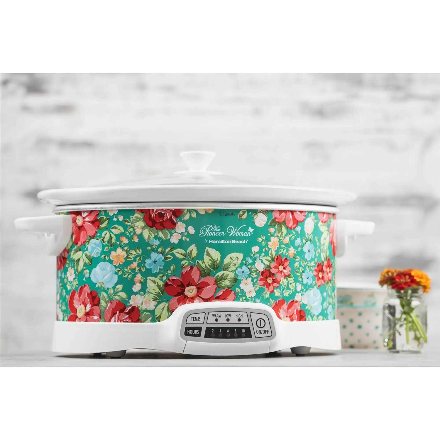 The Pioneer Woman 7 Quart Programmable Slow Cooker Vintage Floral 33479