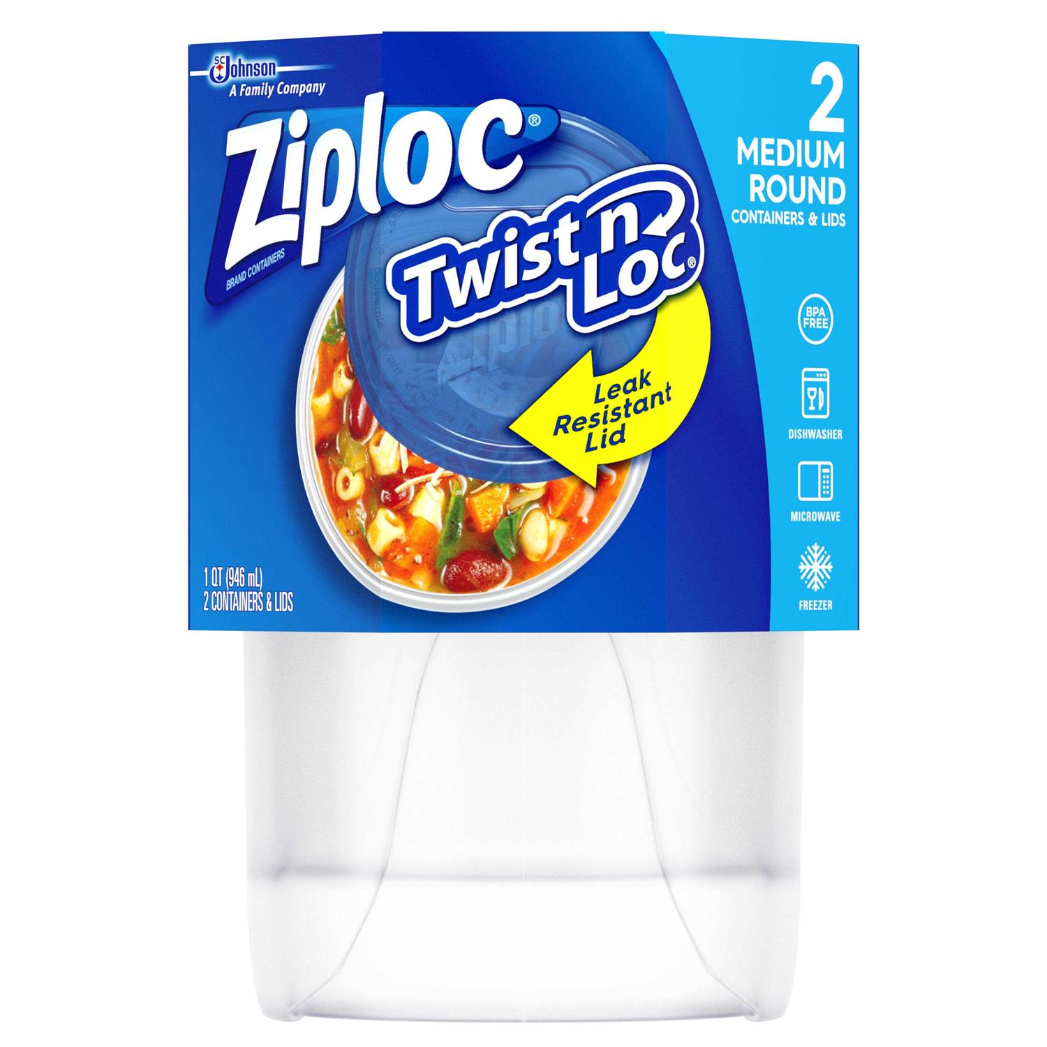 Ziploc Twist ‘n Loc Containers