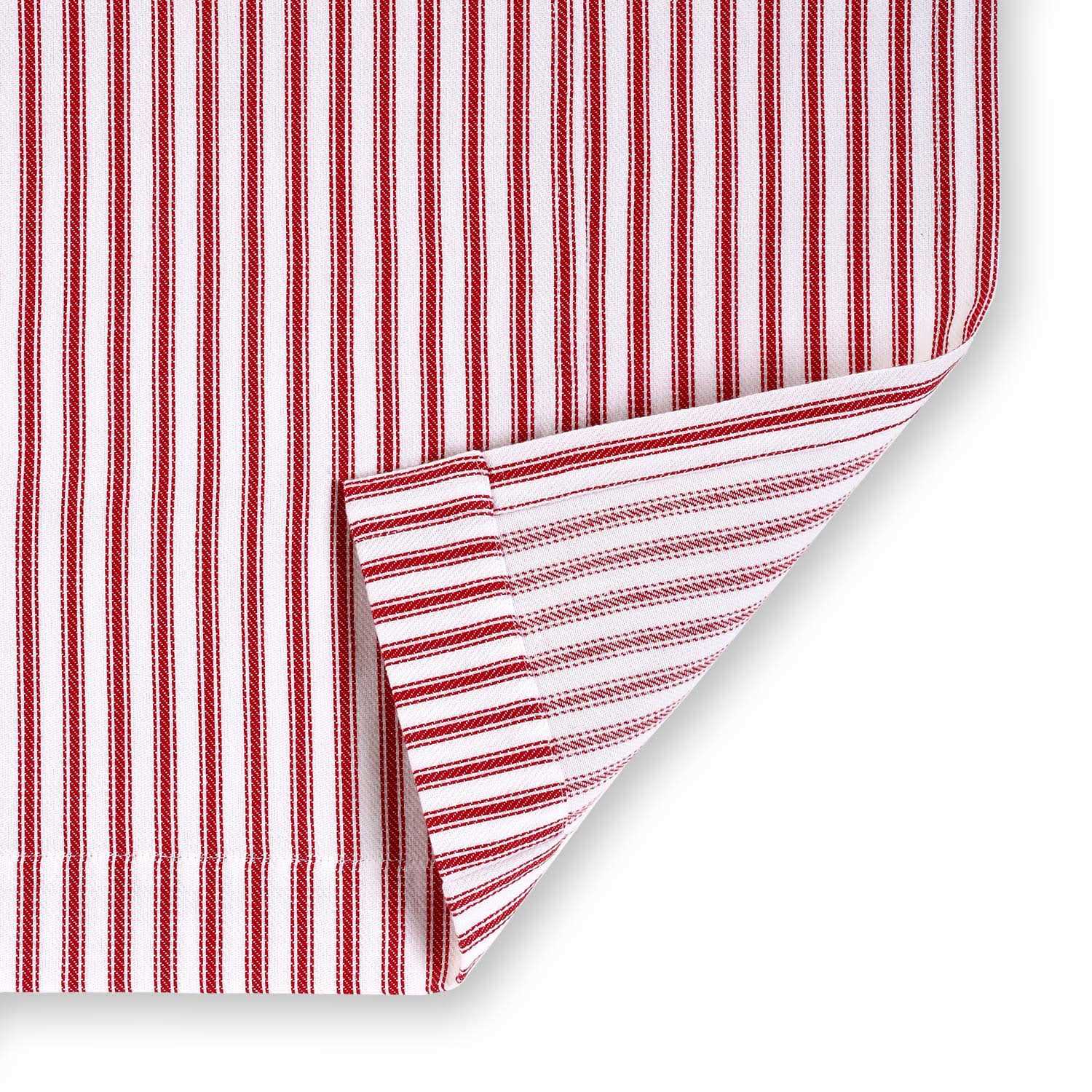 Cackleberry Home and White Ticking Stripe Shower Curtain Woven Cotton 72 Inches W x