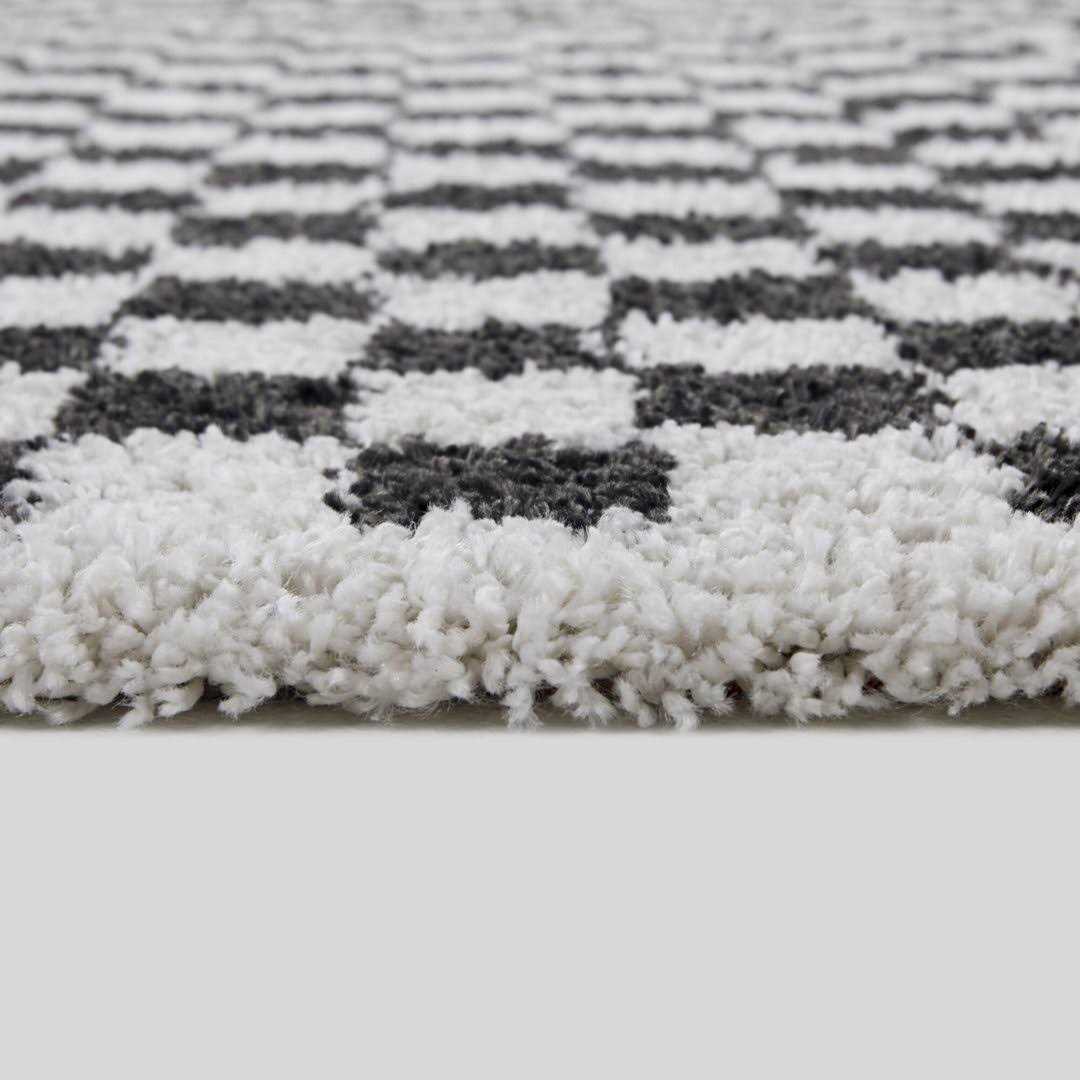 Walker Checkered Cream Shag Area Rug AllModern Rug