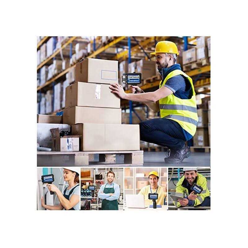 Tiktoner Handheld Printer Portable 1580P1 with 4.3 Inch Touch Screen Quick-drying Handheld Inkjet Printer Printing Height 0.08-0.5 for Barcode