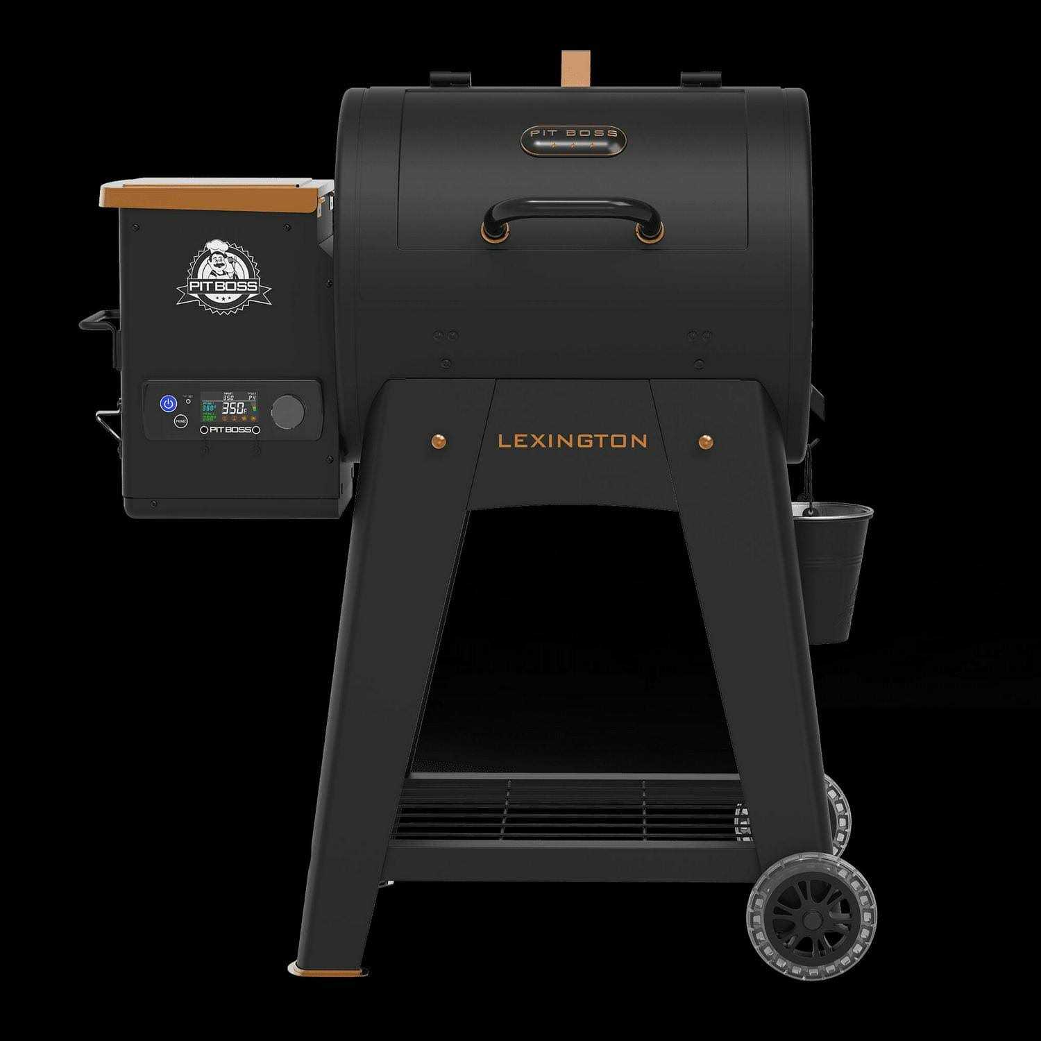 Pit Boss Lexington 500 Sq in Wood Fired Pellet Grill and Smoker Onyx Series