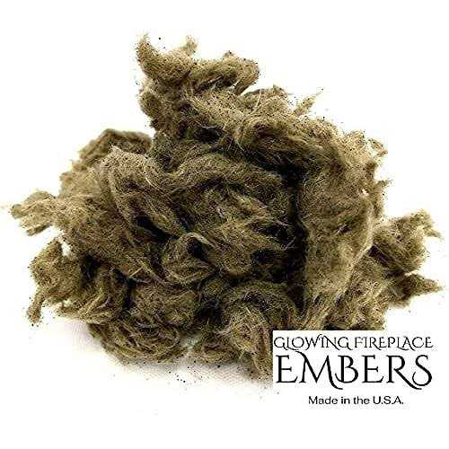 Gas Fireplace Glowing Embers, Rock Wool for Vent Free or Vented Gas Log Sets, Inserts and Fireplaces. Large Bag