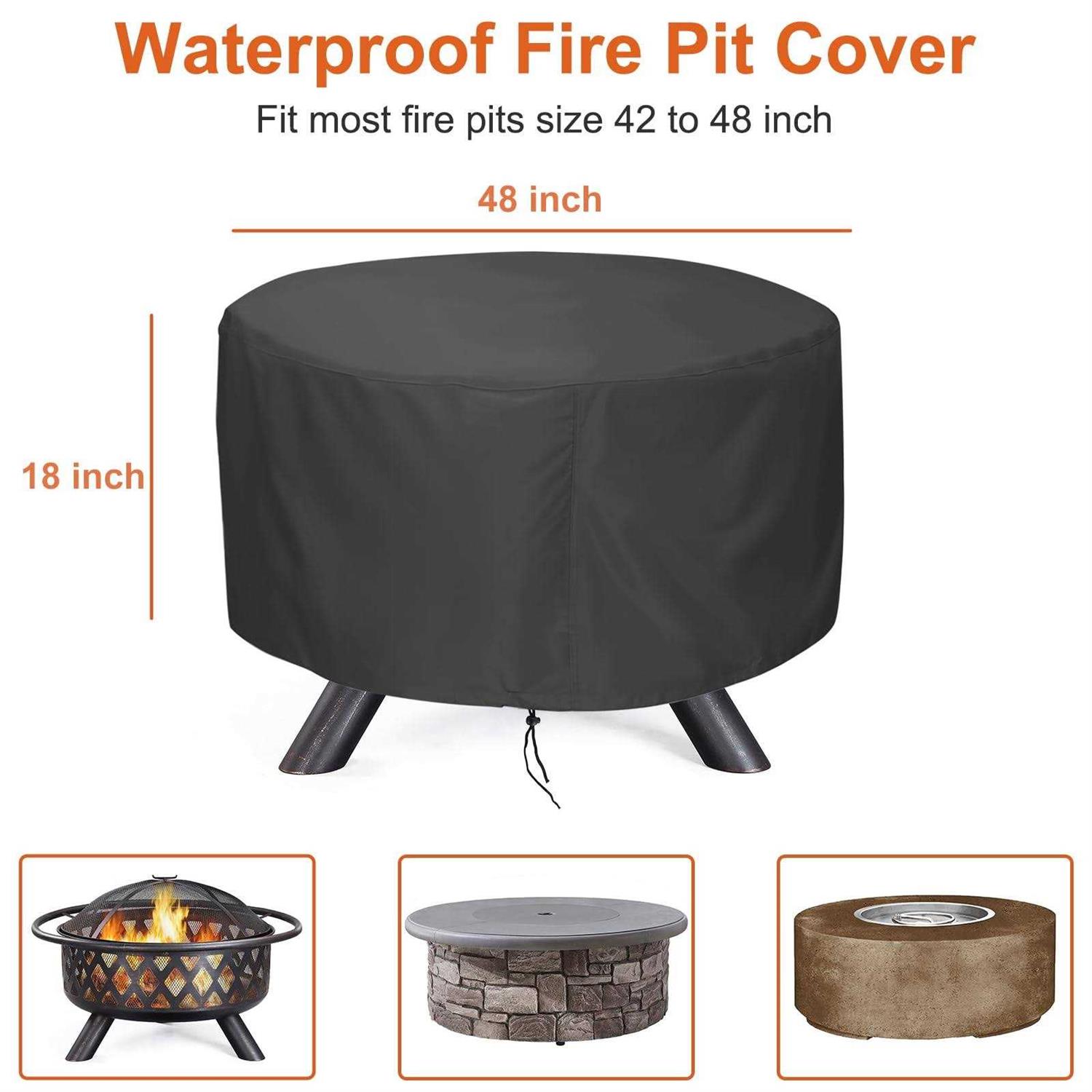 LBTING Fire Pit Cover Cover Round Firepit