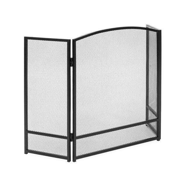 Best Choice Products 54.25×30.25in 3-Panel Steel Mesh Fireplace Screen