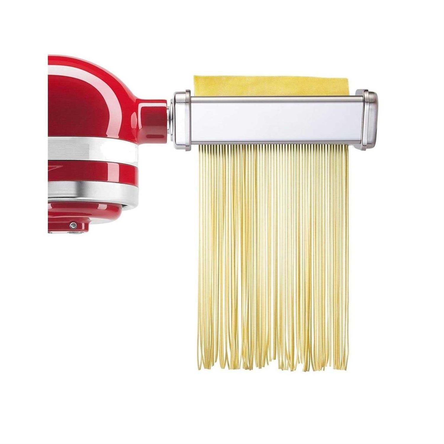 Pasta Attachment for KitchenAid Stand Mixer Included Pasta Sheet Roller, Spaghetti Cutter and Fettuccine Cutter Pasta Maker Stainless Steel