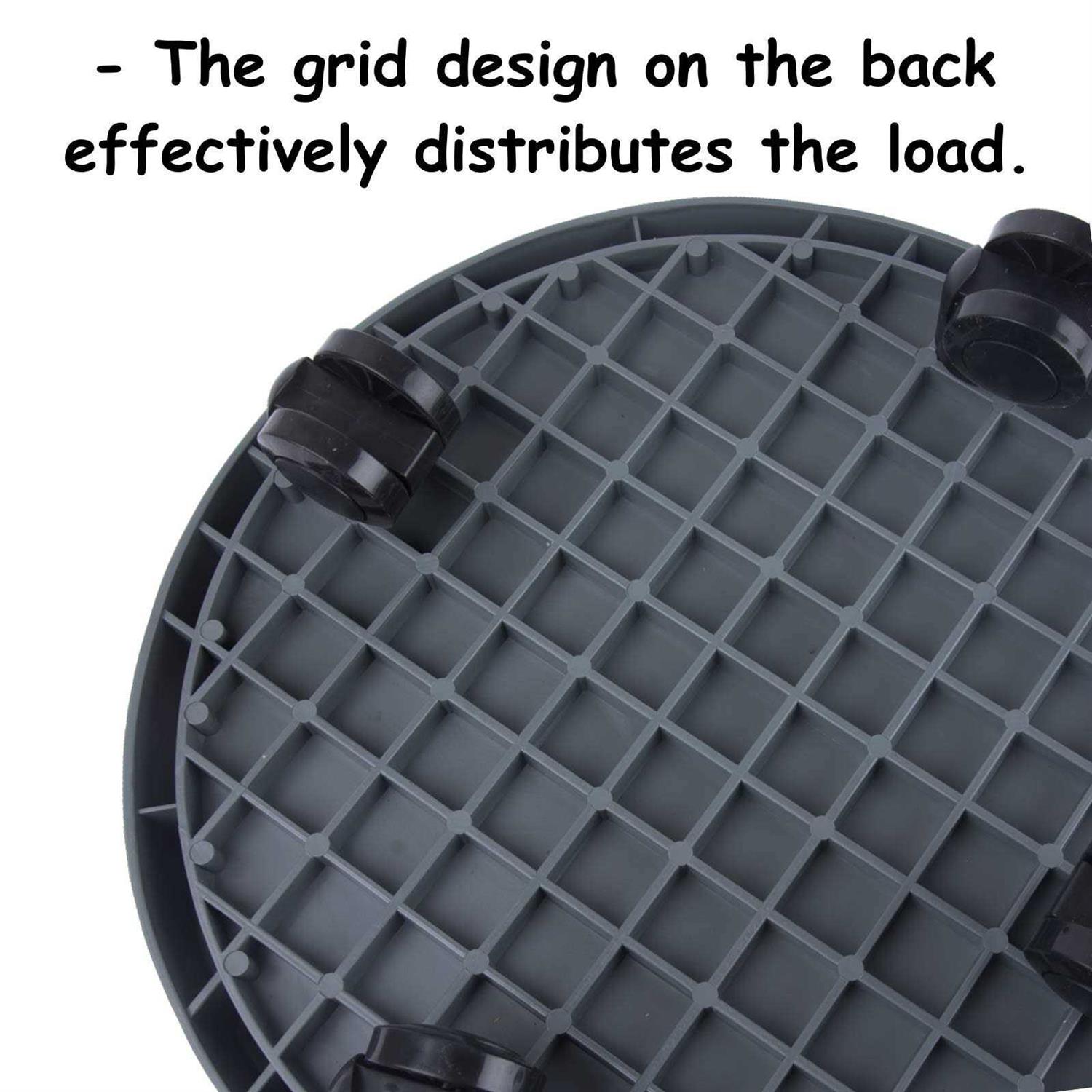 WanderingDonkey 2 Pack of 11 Inch Heavy Duty Plant Caddy with Wheels,Rolling Plant Stand Pot Trolley,Wheeled Planter Saucer Tray,Potted Flower Mover Dolly w