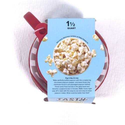 Ecolution Microwave Micro-Pop Popcorn Popper Glass 3-in-1 Lid
