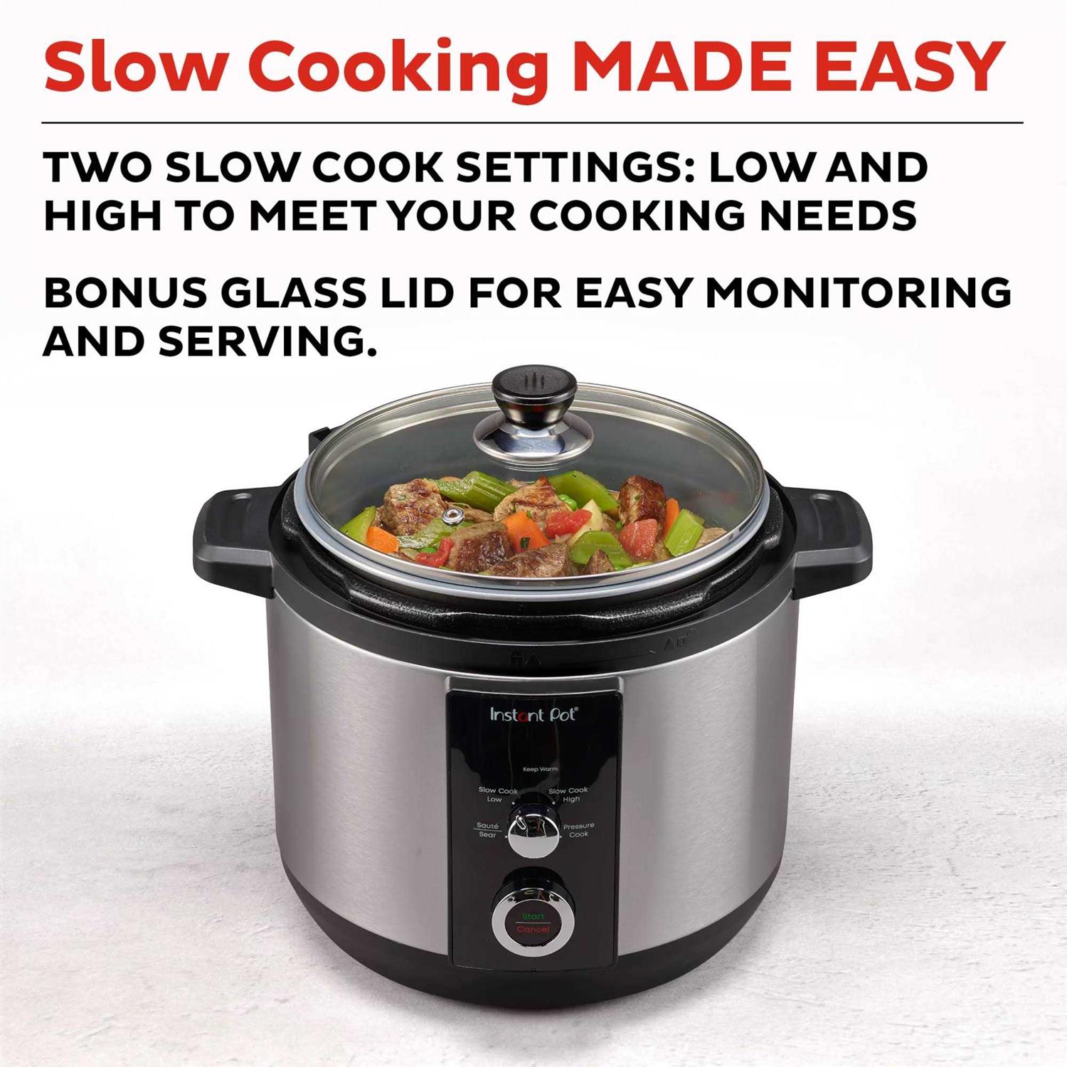 Instant Pot 6QT Easy 3-in-1 Slow Cooker, Pressure Cooker, and Saut Pot