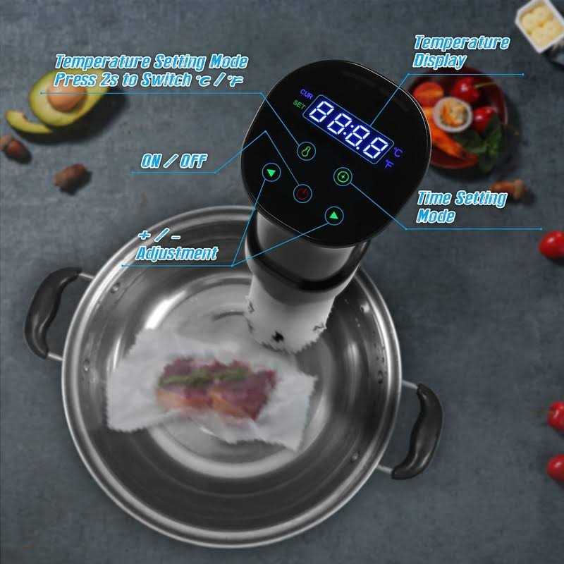 Vpcok Direct Sous Vide Machines, Immersion Circulators, Precision Cooker, with Recipe,Temperature and Time Digital Display Control