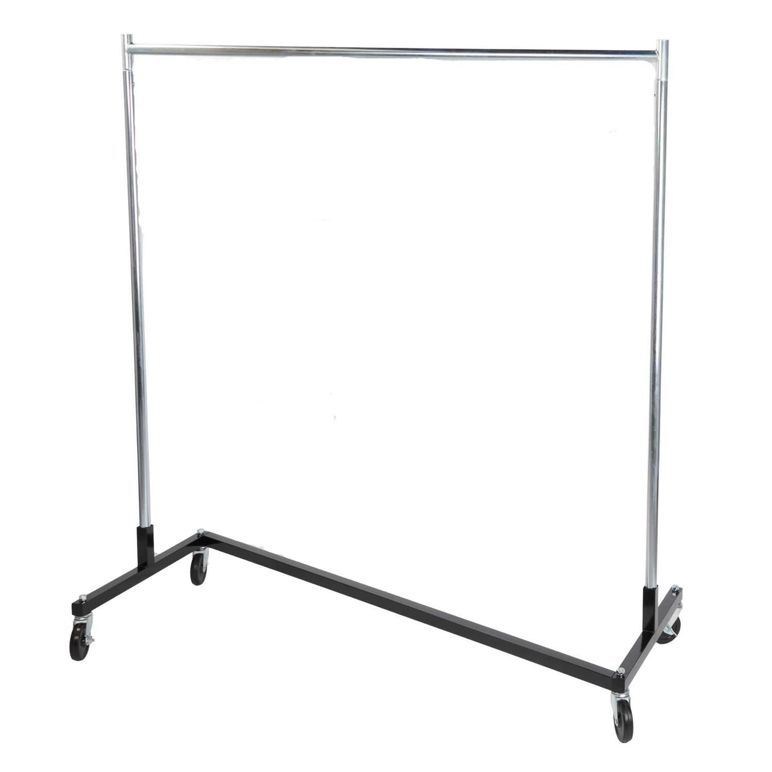 SSWBasics Single Rail Z-Truck Clothing Rack 63&”W x 24&”D x 68&”H