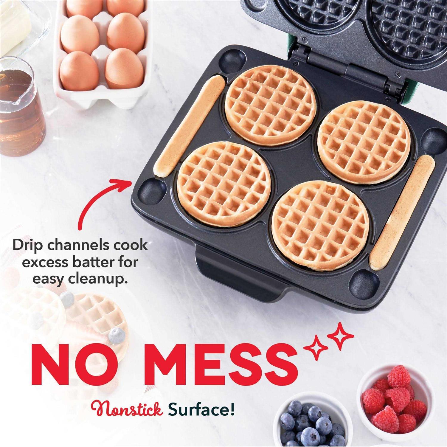 Dash Multi Mini Waffle Maker Four Mini Waffles, Perfect for Families and Individuals