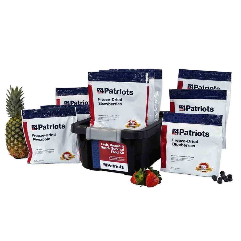 4patriots Fruit Veggie & Snack Emergency Food Supply Survival Kit Perfect for Camping