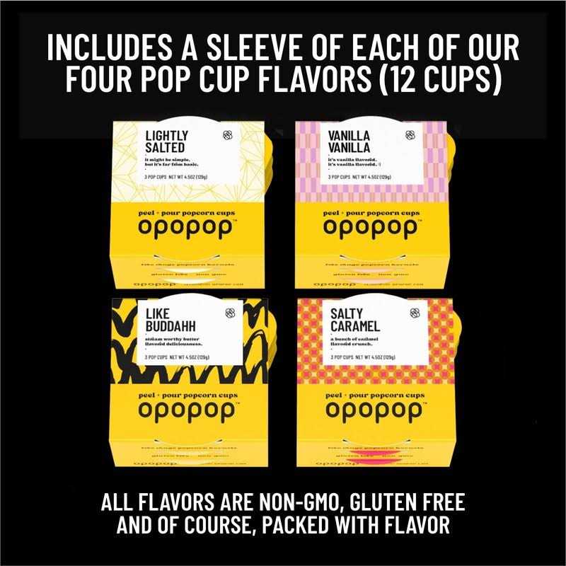 Opopop Gourmet Popcorn Variety Microwave Popcorn Kit