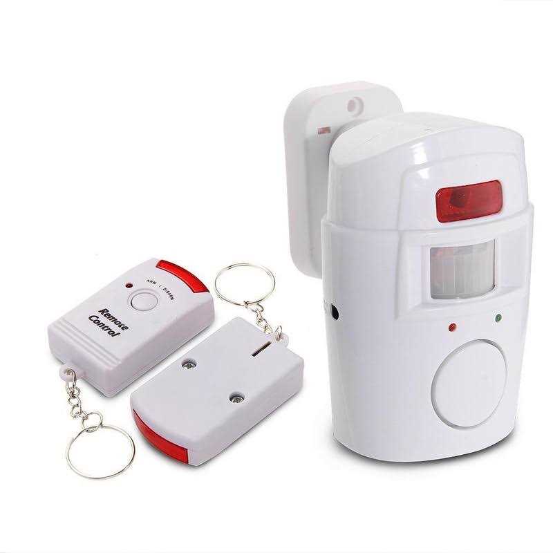 Mengshen Infrared Motion Sensor Alarm Burglar Alarm with 2 Remote controls