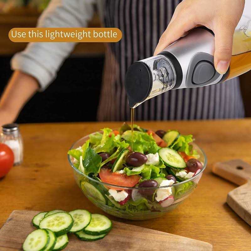 SALPPLEA Superior Glass Oil and Vinegar Dispenser Measuring Oil Pourer for Kitchen