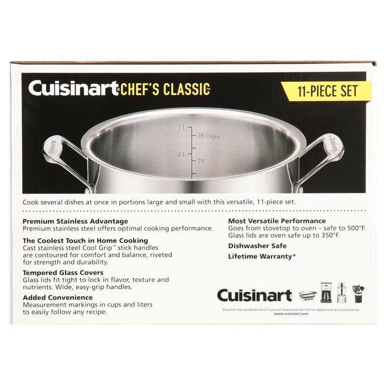 Cuisinart 11-Piece Chef’s Classic Stainless Cookware Set