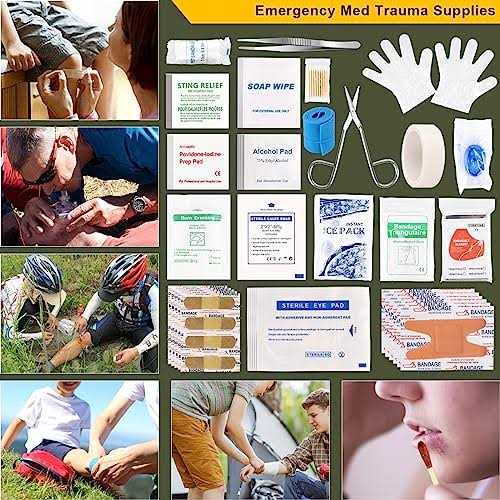 Survival Kit 200 in 1 Gifts for Men Women Teenagers Upgraded Survival First Aid Kit