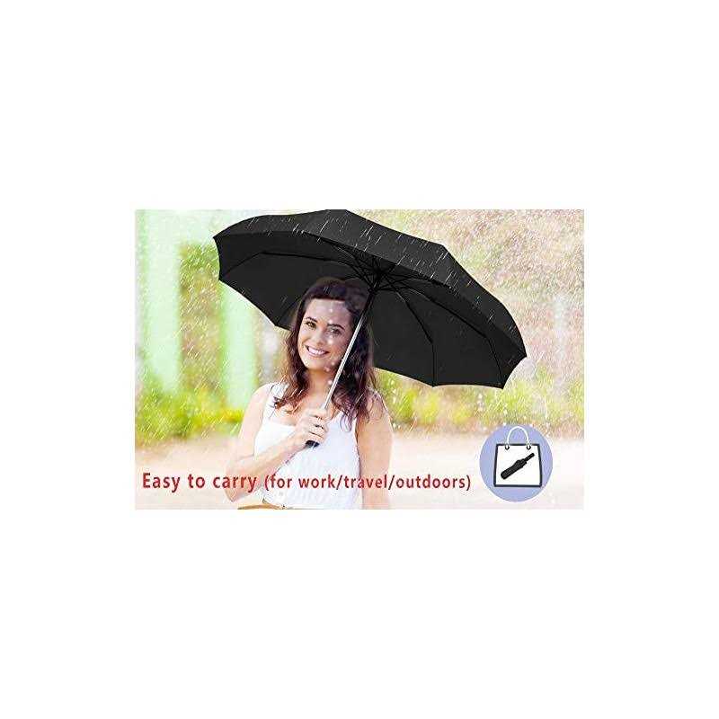 SIEPASA Two Packs Auto Open & Close Small Travel Umbrella Compact for Backpack-Umbrellas for Rain